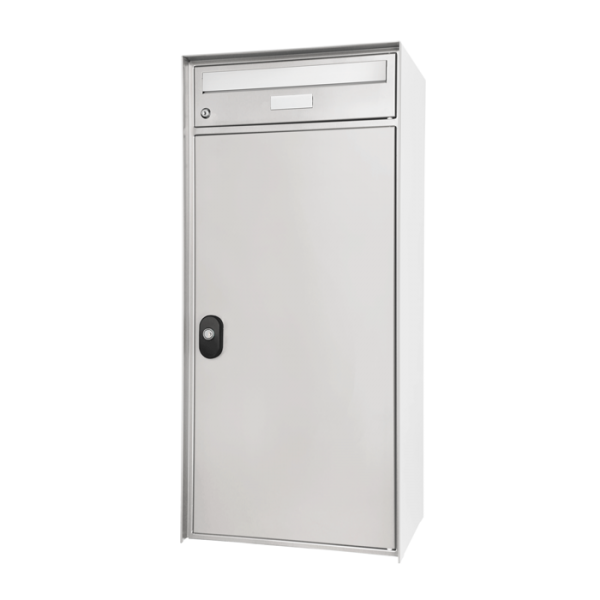 Huber Briefkasten Davos Stahl 65lt, Weissaluminium